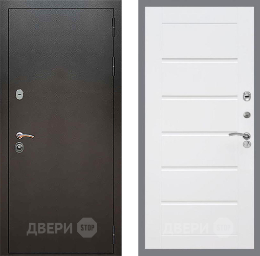 Входная металлическая Дверь Рекс (REX) 5 Серебро Антик Сити Белый ясень в Красноармейске