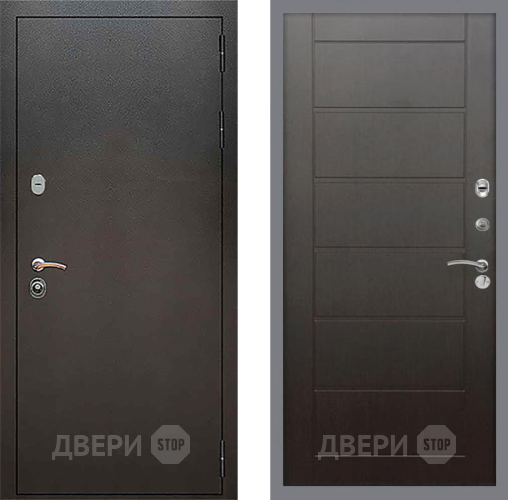 Входная металлическая Дверь Рекс (REX) 5 Серебро Антик Сити Венге в Красноармейске
