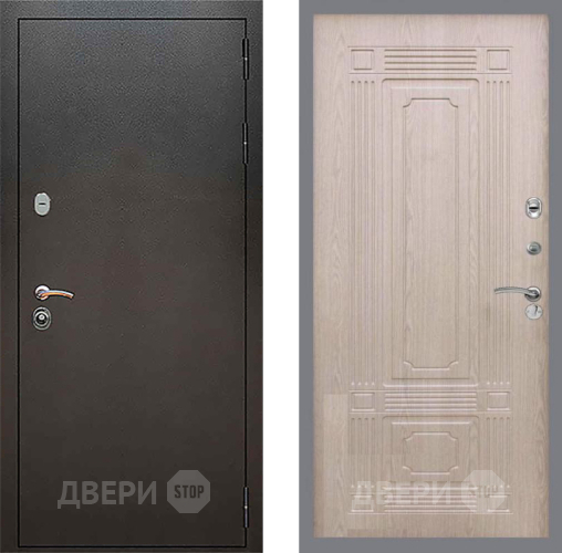Входная металлическая Дверь Рекс (REX) 5 Серебро Антик FL-2 Беленый дуб в Красноармейске