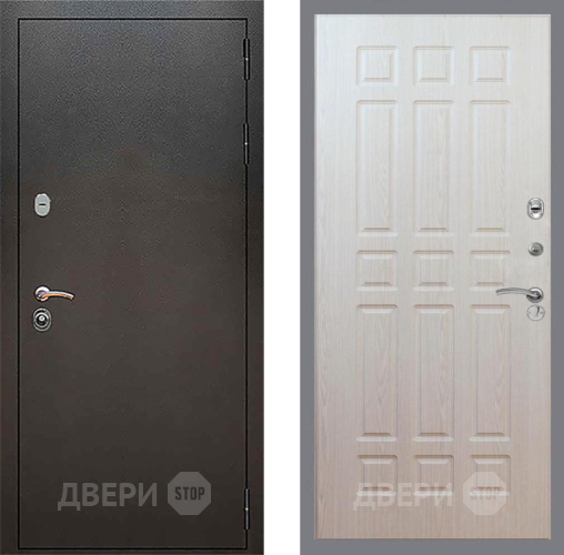 Входная металлическая Дверь Рекс (REX) 5 Серебро Антик FL-33 Беленый дуб в Красноармейске