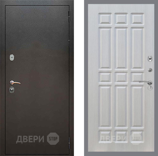Входная металлическая Дверь Рекс (REX) 5 Серебро Антик FL-33 Лиственница беж в Красноармейске