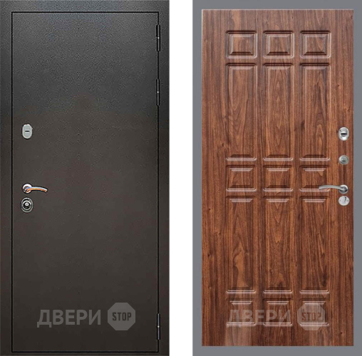Входная металлическая Дверь Рекс (REX) 5 Серебро Антик FL-33 орех тисненый в Красноармейске