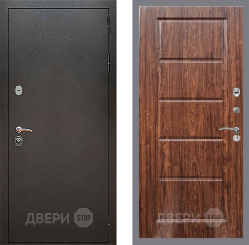 Входная металлическая Дверь Рекс (REX) 5 Серебро Антик FL-39 орех тисненый в Красноармейске
