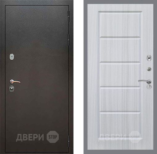 Входная металлическая Дверь Рекс (REX) 5 Серебро Антик FL-39 Сандал белый в Красноармейске