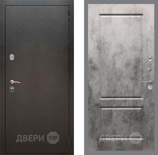 Дверь Рекс (REX) 5 Серебро Антик FL-117 Бетон темный в Красноармейске