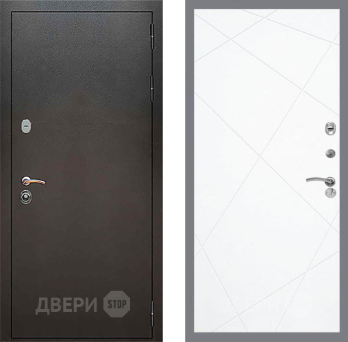 Входная металлическая Дверь Рекс (REX) 5 Серебро Антик FL-291 Силк Сноу в Красноармейске