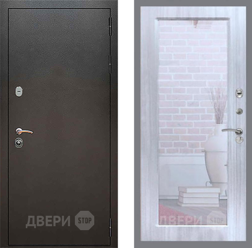 Дверь Рекс (REX) 5 Серебро Антик Зеркало Пастораль Сандал белый в Красноармейске