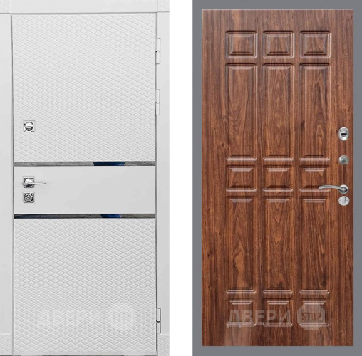 Входная металлическая Дверь Рекс (REX) 15 Силк Сноу FL-33 орех тисненый в Красноармейске