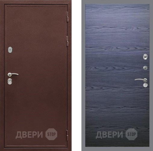 Входная металлическая Дверь Рекс (REX) 5А GL Дуб тангенальный черный в Красноармейске