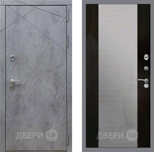 Дверь Рекс (REX) 13 Бетон Темный СБ-16 Зеркало Венге в Красноармейске