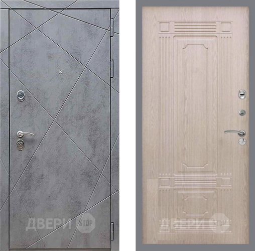 Входная металлическая Дверь Рекс (REX) 13 Бетон Темный FL-2 Беленый дуб в Красноармейске