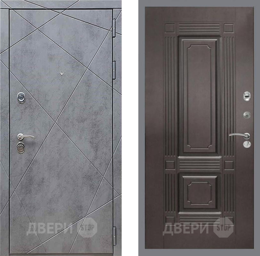 Входная металлическая Дверь Рекс (REX) 13 Бетон Темный FL-2 Венге в Красноармейске