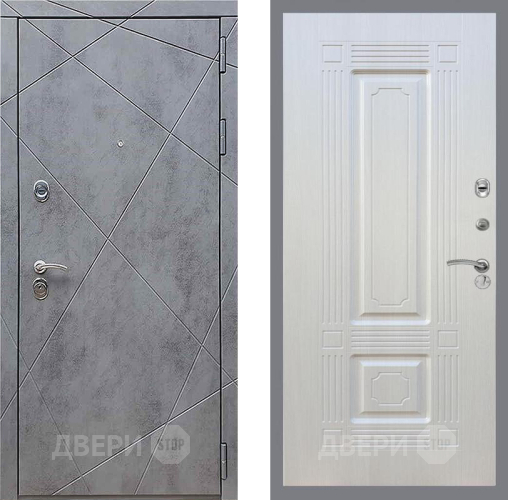 Входная металлическая Дверь Рекс (REX) 13 Бетон Темный FL-2 Лиственница беж в Красноармейске