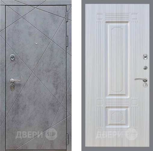 Входная металлическая Дверь Рекс (REX) 13 Бетон Темный FL-2 Сандал белый в Красноармейске