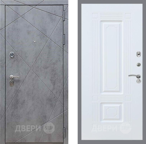 Входная металлическая Дверь Рекс (REX) 13 Бетон Темный FL-2 Силк Сноу в Красноармейске
