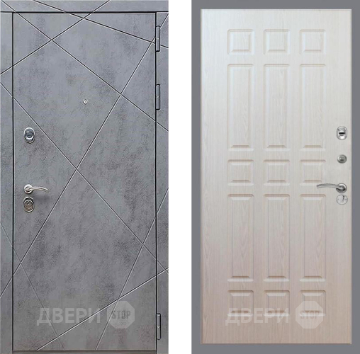 Входная металлическая Дверь Рекс (REX) 13 Бетон Темный FL-33 Беленый дуб в Красноармейске