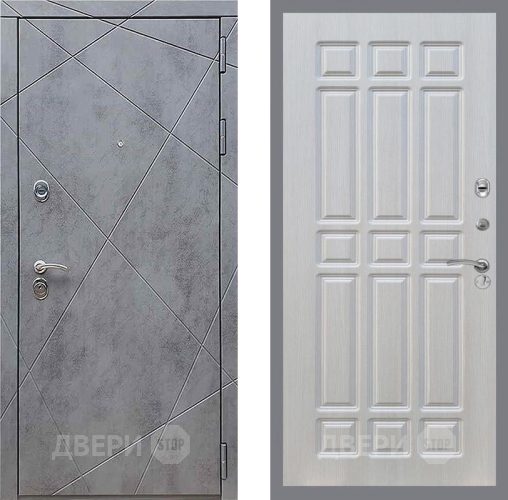 Входная металлическая Дверь Рекс (REX) 13 Бетон Темный FL-33 Лиственница беж в Красноармейске