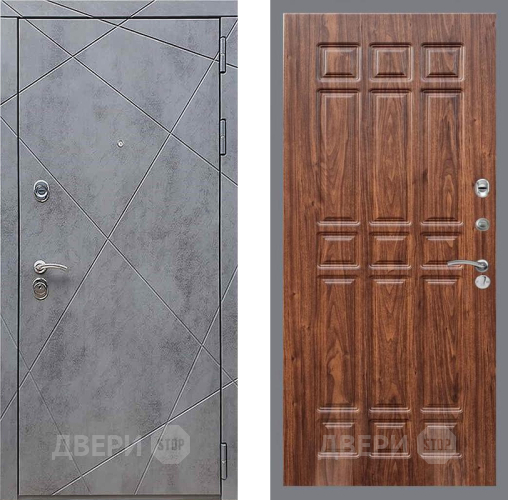 Входная металлическая Дверь Рекс (REX) 13 Бетон Темный FL-33 орех тисненый в Красноармейске