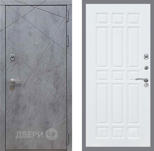 Входная металлическая Дверь Рекс (REX) 13 Бетон Темный FL-33 Силк Сноу в Красноармейске