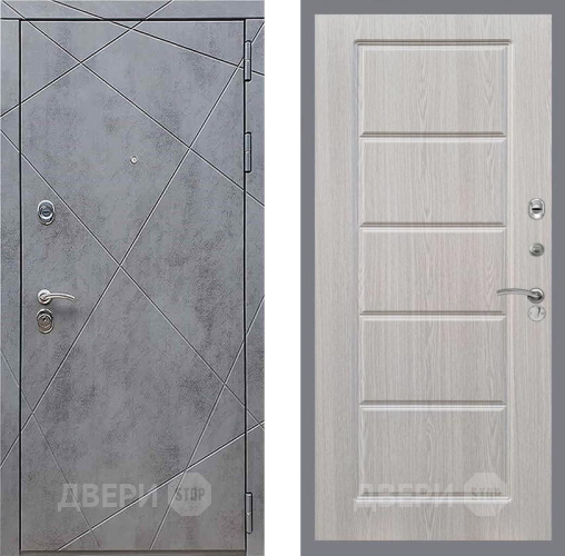 Входная металлическая Дверь Рекс (REX) 13 Бетон Темный FL-39 Беленый дуб в Красноармейске