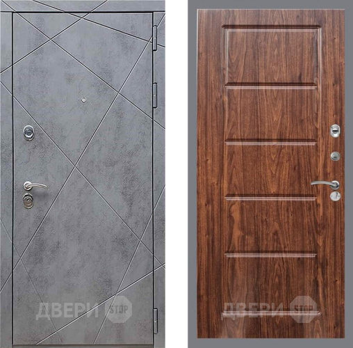 Входная металлическая Дверь Рекс (REX) 13 Бетон Темный FL-39 орех тисненый в Красноармейске