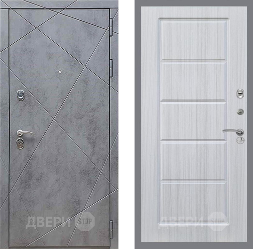 Входная металлическая Дверь Рекс (REX) 13 Бетон Темный FL-39 Сандал белый в Красноармейске
