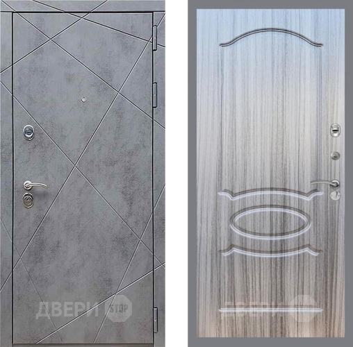 Входная металлическая Дверь Рекс (REX) 13 Бетон Темный FL-128 Сандал грей в Красноармейске
