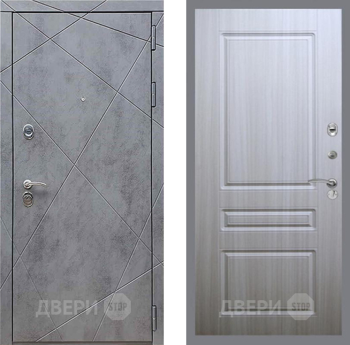 Входная металлическая Дверь Рекс (REX) 13 Бетон Темный FL-243 Сандал белый в Красноармейске