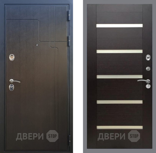 Входная металлическая Дверь Рекс (REX) Премиум-246 СБ-14 стекло белое венге поперечный в Красноармейске