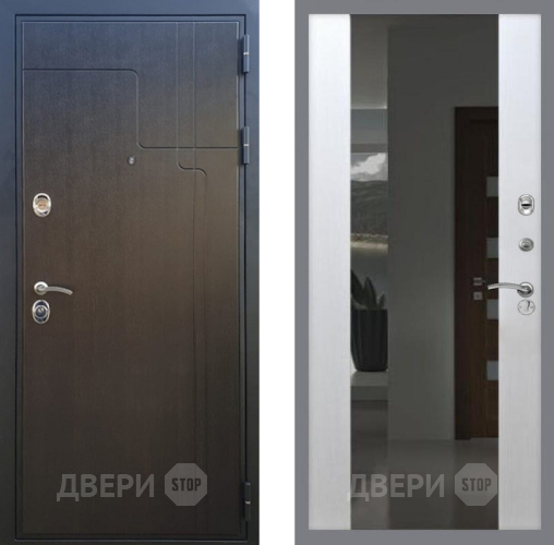 Дверь Рекс (REX) Премиум-246 СБ-16 Зеркало Белый ясень в Красноармейске