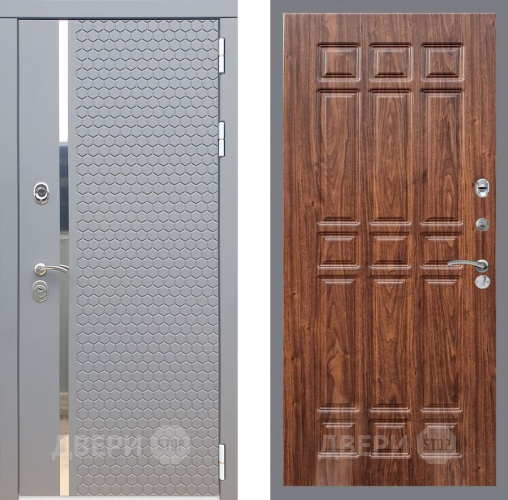 Входная металлическая Дверь Рекс (REX) 24 FL-33 орех тисненый в Красноармейске