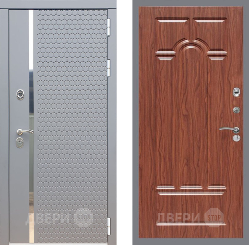Входная металлическая Дверь Рекс (REX) 24 FL-58 орех тисненый в Красноармейске