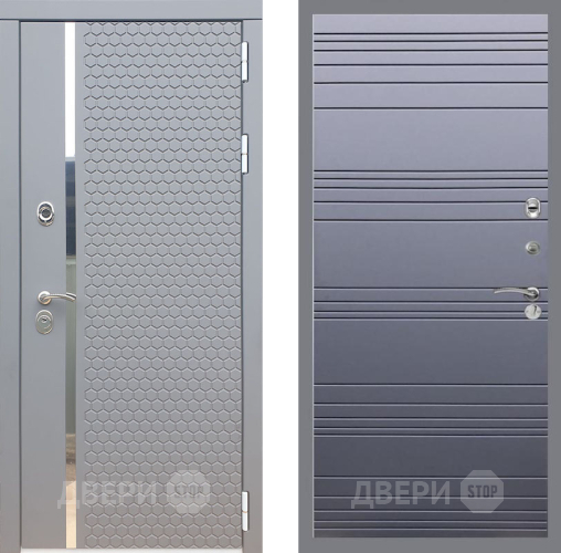 Входная металлическая Дверь Рекс (REX) 24 Line Силк титан в Красноармейске