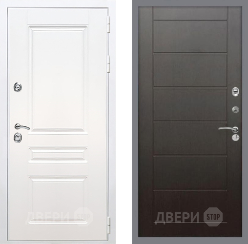 Входная металлическая Дверь Рекс (REX) Премиум-н Силк Сноу Сити Венге в Красноармейске