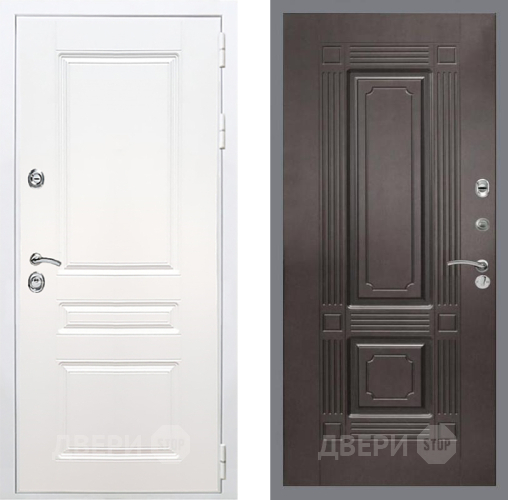 Входная металлическая Дверь Рекс (REX) Премиум-н Силк Сноу FL-2 Венге в Красноармейске