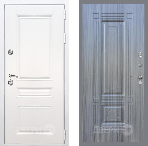 Входная металлическая Дверь Рекс (REX) Премиум-н Силк Сноу FL-2 Сандал грей в Красноармейске