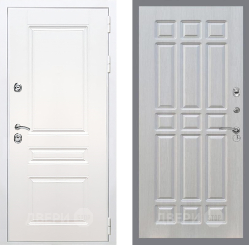 Входная металлическая Дверь Рекс (REX) Премиум-н Силк Сноу FL-33 Лиственница беж в Красноармейске