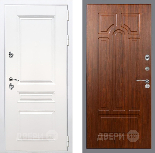 Входная металлическая Дверь Рекс (REX) Премиум-н Силк Сноу FL-58 Морёная берёза в Красноармейске