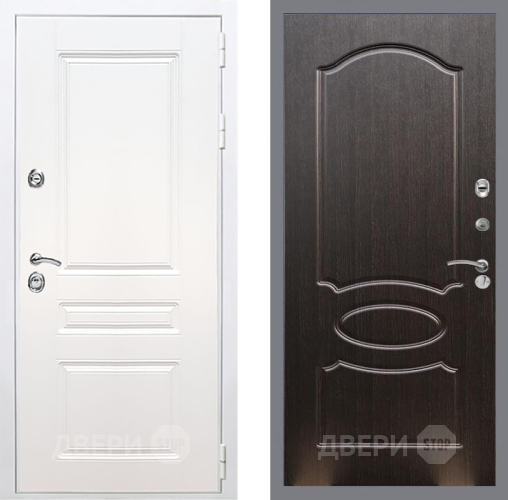 Входная металлическая Дверь Рекс (REX) Премиум-н Силк Сноу FL-128 Венге светлый в Красноармейске