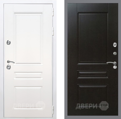 Входная металлическая Дверь Рекс (REX) Премиум-н Силк Сноу FL-243 Венге в Красноармейске