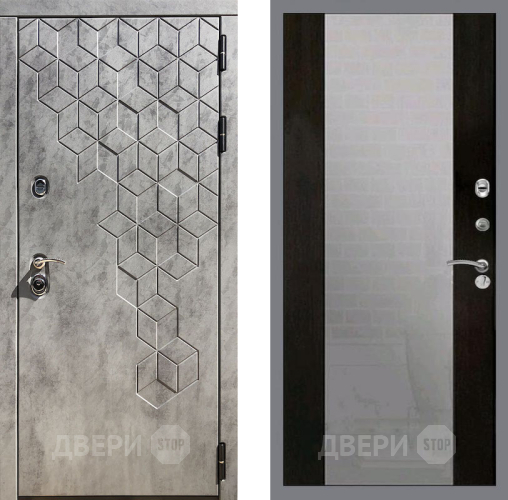 Входная металлическая Дверь Рекс (REX) 23 СБ-16 Зеркало Венге в Красноармейске