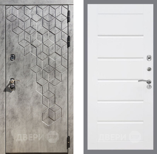 Входная металлическая Дверь Рекс (REX) 23 Сити Белый ясень в Красноармейске