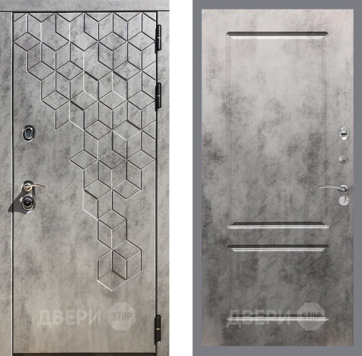 Входная металлическая Дверь Рекс (REX) 23 FL-117 Бетон темный в Красноармейске