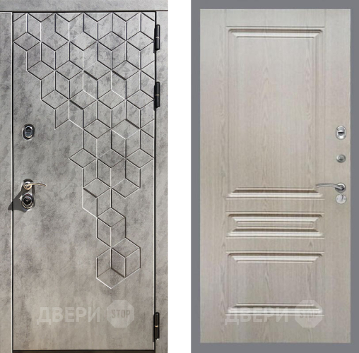 Входная металлическая Дверь Рекс (REX) 23 FL-243 Беленый дуб в Красноармейске