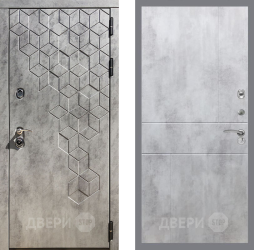 Входная металлическая Дверь Рекс (REX) 23 FL-290 Бетон светлый в Красноармейске