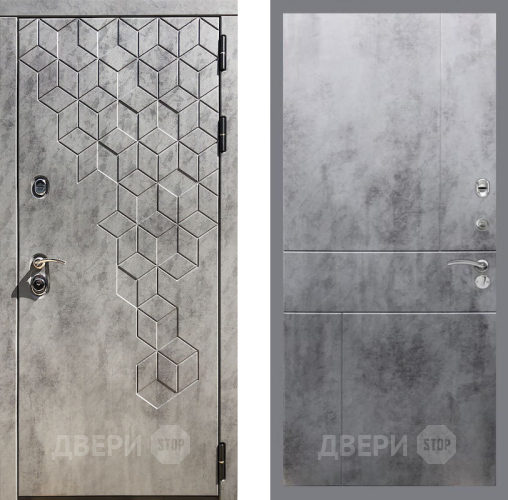 Входная металлическая Дверь Рекс (REX) 23 FL-290 Бетон темный в Красноармейске