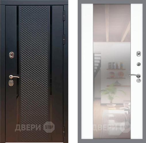 Входная металлическая Дверь Рекс (REX) 25 СБ-16 Зеркало Силк Сноу в Красноармейске