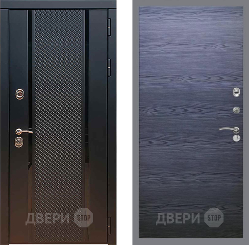 Входная металлическая Дверь Рекс (REX) 25 GL Дуб тангенальный черный в Красноармейске