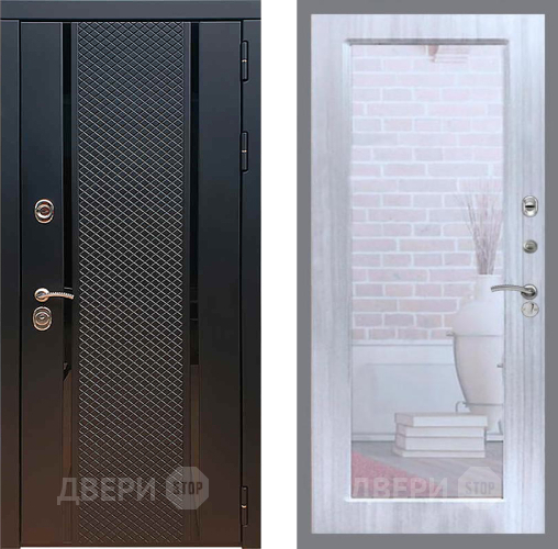 Входная металлическая Дверь Рекс (REX) 25 Зеркало Пастораль Сандал белый в Красноармейске