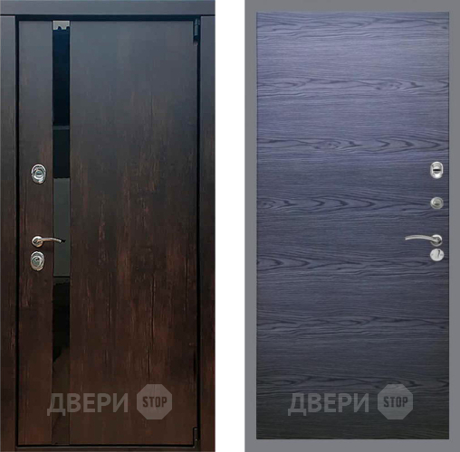 Входная металлическая Дверь Рекс (REX) 26 GL Дуб тангенальный черный в Красноармейске